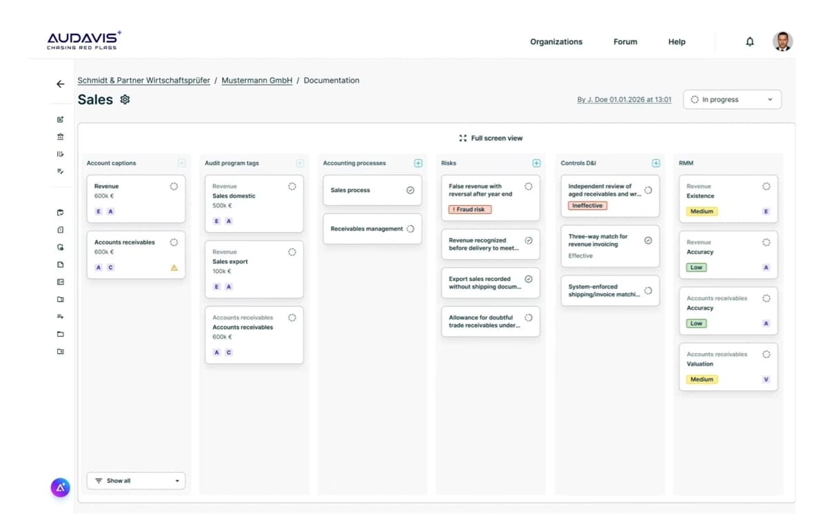 AUDAVIS AI Documentation Workflow Audit Trail