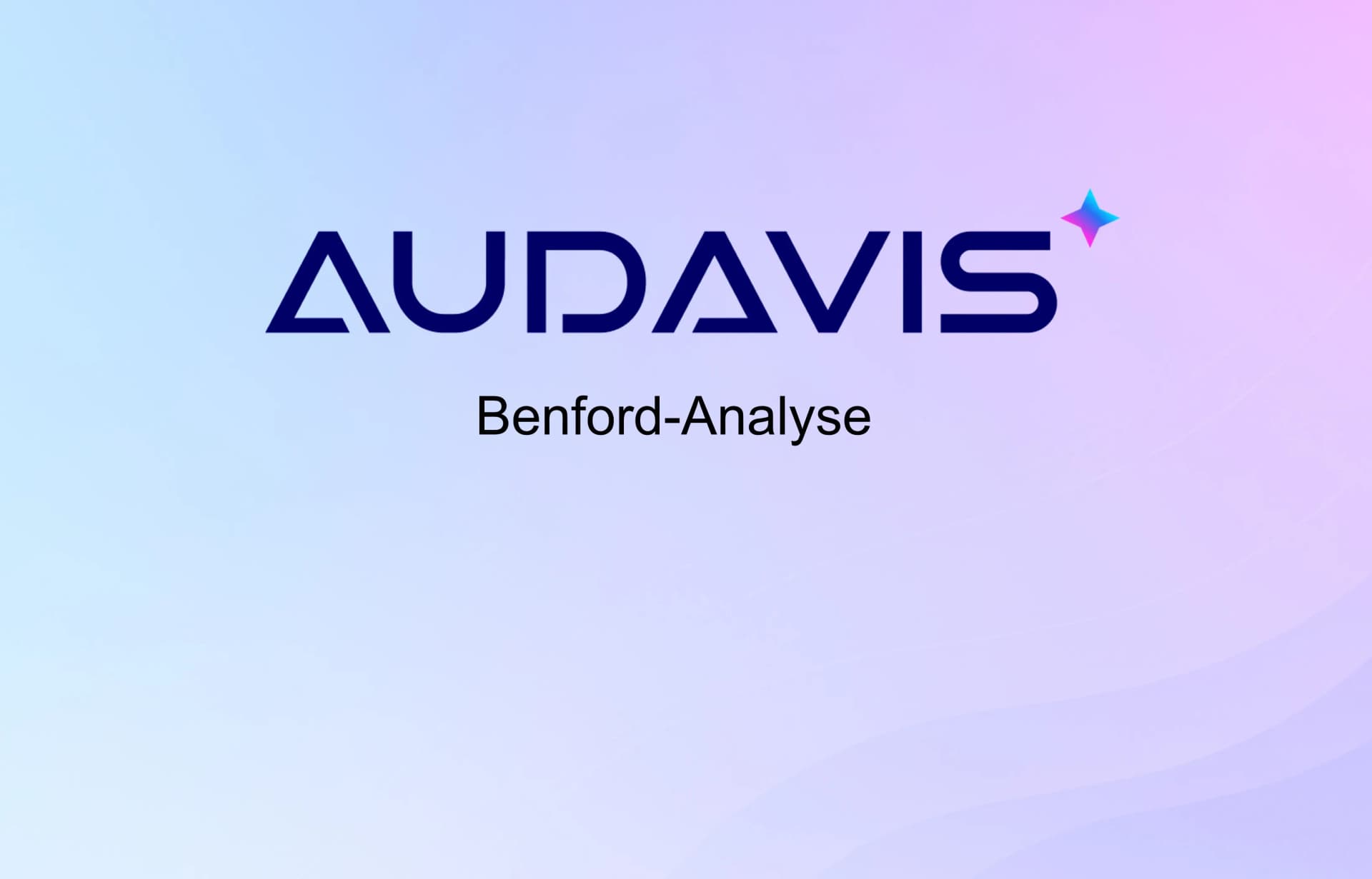 AUDAVIS AI - Benford Distribution Analytics
